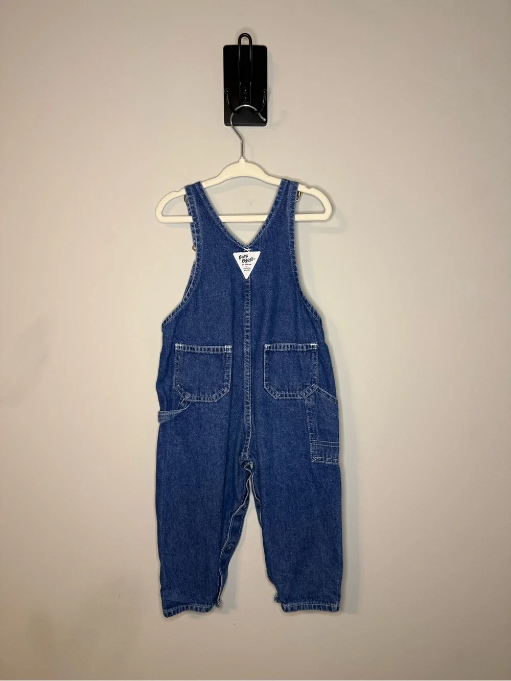 Vintage OshKosh B'Gosh Blue Denim Kids Overalls Size 24M/2T Baby B’Gosh